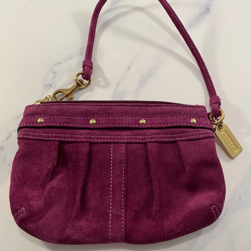 Coach Patchwork Suede Multicolor Wristlet - image 3